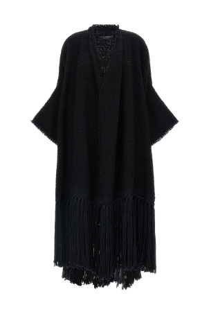 'Bouclé' cape Black