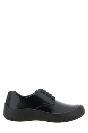 Leather Lace-Up Shoes Black