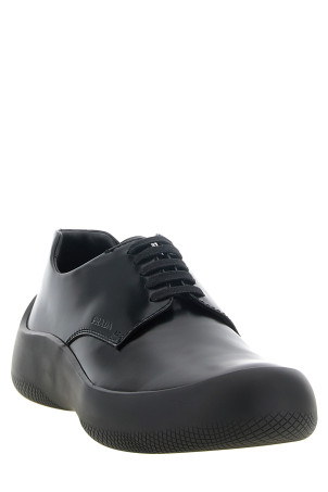 Leather Lace-Up Shoes Black