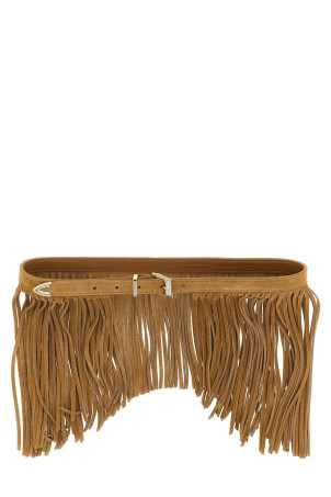 'Con Frange' suede belt  Beige