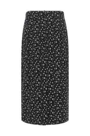 Straight skirt Black-grey