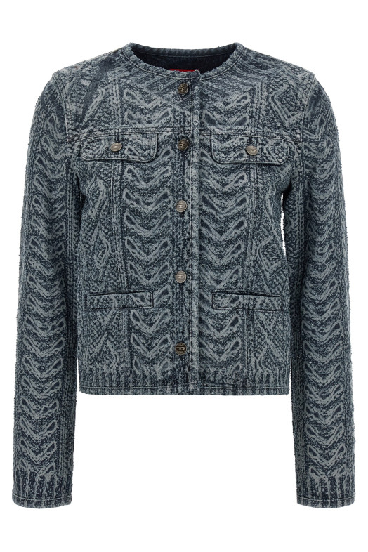 'De-Grafy-S2' Denim Jacket Blue