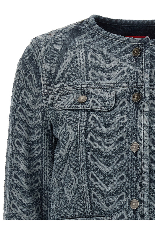 'De-Grafy-S2' Denim Jacket Blue