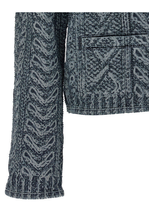 'De-Grafy-S2' Denim Jacket Blue