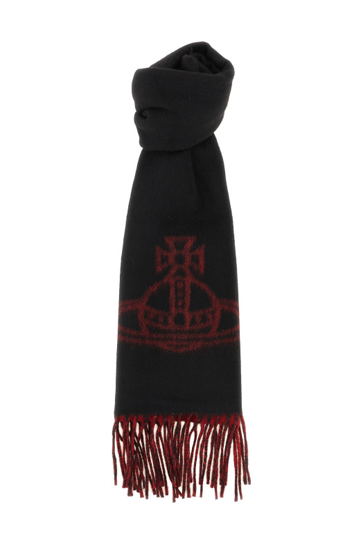'Orb' double-face scarf Black