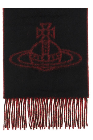 'Orb' double-face scarf Black