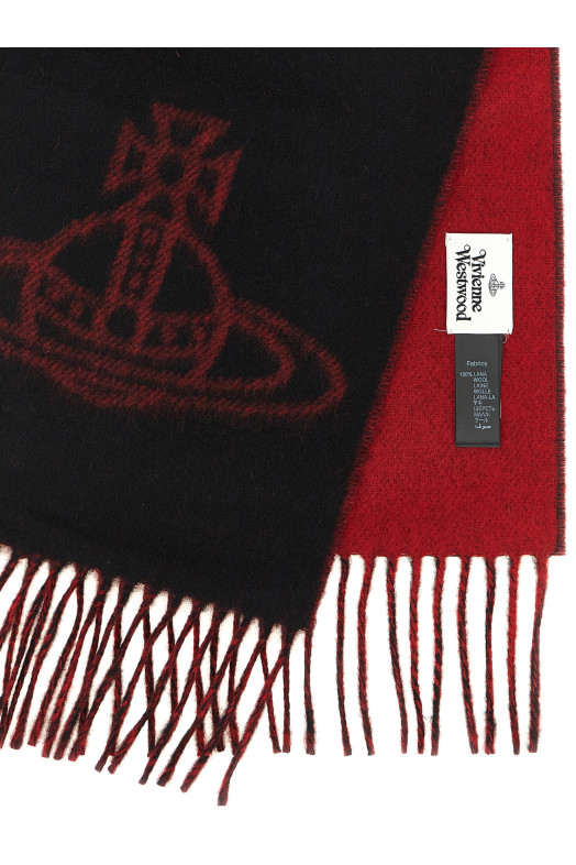 'Orb' double-face scarf Black
