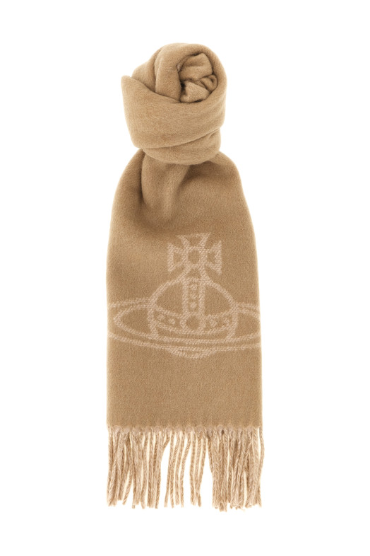 'Orb' double-face scarf Beige