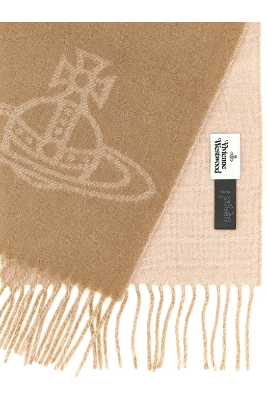 'Orb' double-face scarf Beige