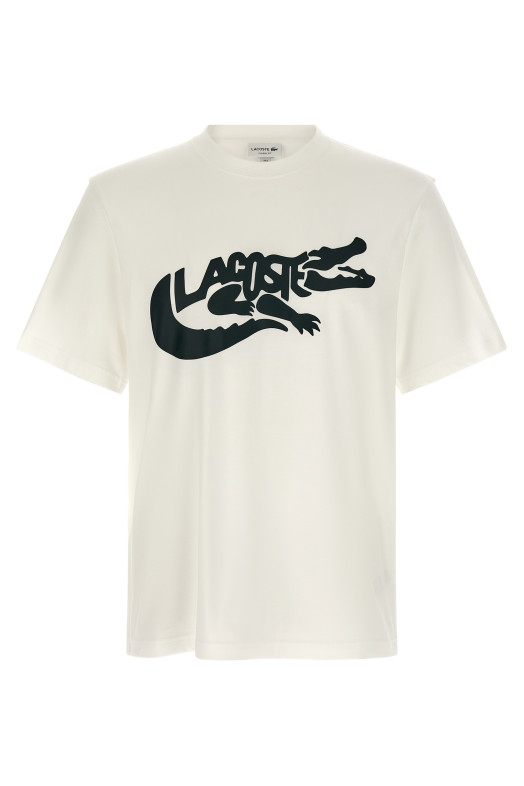 Футболка з принтом, біла LACOSTE TH9990001