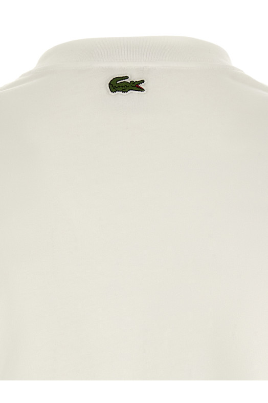 Футболка з принтом, біла LACOSTE TH9990001
