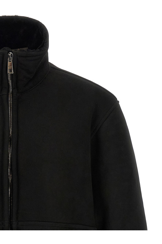 Shearling caban Black