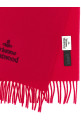 Scarf with embroidered logo Red