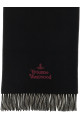 Logo embroidery scarf Black