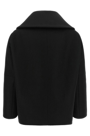 Asymmetrical neck caban Black