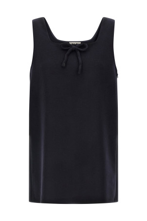 'Waxed Double Wool' dress Blue