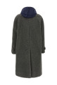 Teddy Nylon Hooded Coat Gray