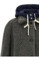 Teddy Nylon Hooded Coat Gray