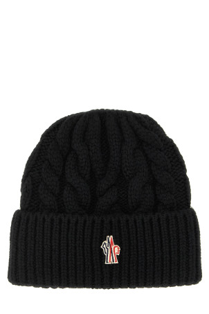 Logo patch beanie Black