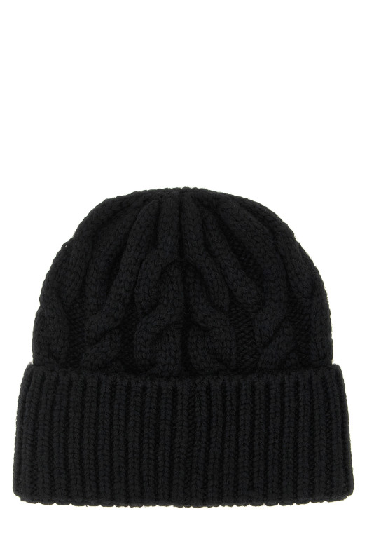 Logo patch beanie Black