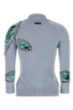 'Distressed Argyle' cardigan BLUE
