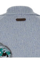 'Distressed Argyle' cardigan BLUE