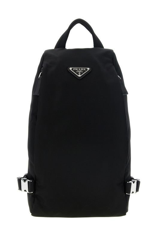 Re-Nylon one-shoulder backpack Black