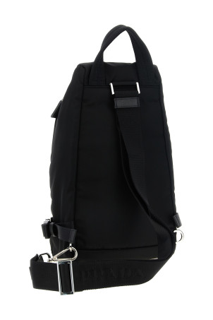 Re-Nylon one-shoulder backpack Black