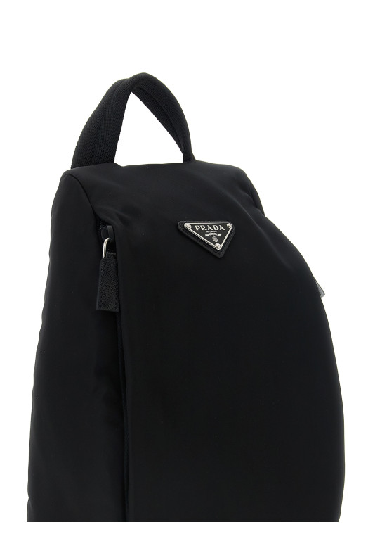 Re-Nylon one-shoulder backpack Black