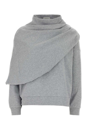 Grey cotton blend sweatshirt Gray MAGDA BUTRYM (236926)