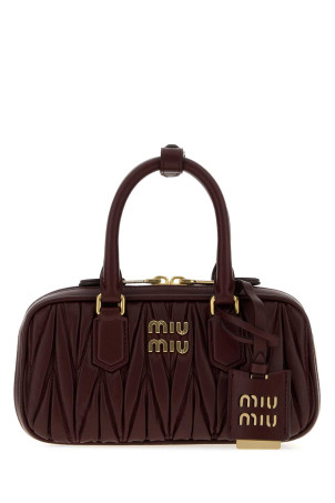 Burgundy nappa leather Arcadie handbag MIU MIU (5BP088AN88)
