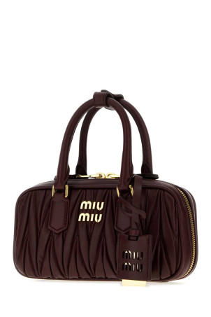 Burgundy nappa leather Arcadie handbag MIU MIU (5BP088AN88)