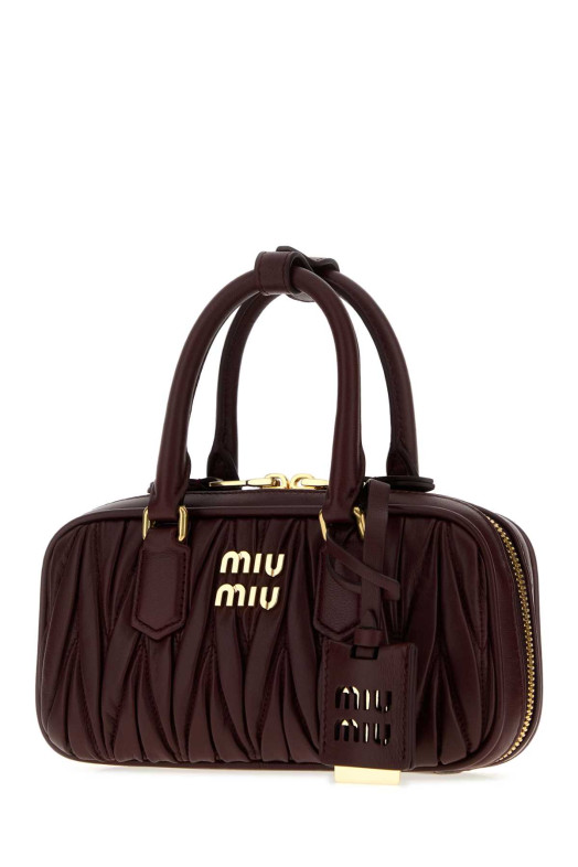 Сумка Arcadie из бордовой кожи наппа от MIU MIU (5BP088AN88)