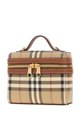 Мини-сумочка «Vanity» из холста с принтом, многоцветная, BURBERRY (8128009)