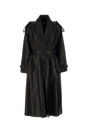 Black leather Lemlair coat Black BURBERRY (8131359)