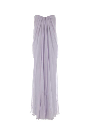 Lilac silk long dress ALEXANDER MCQUEEN (A008HIQBABX)