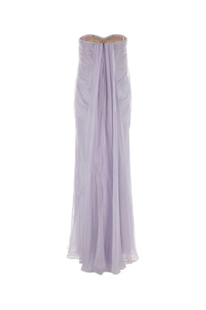 Lilac silk long dress ALEXANDER MCQUEEN (A008HIQBABX)