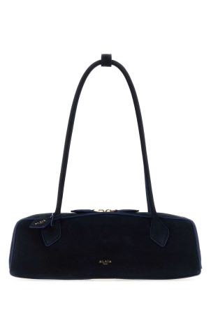 Midnight blue suede medium Le Teckel shoulder bag ALAIA (AA1S06033CA214)