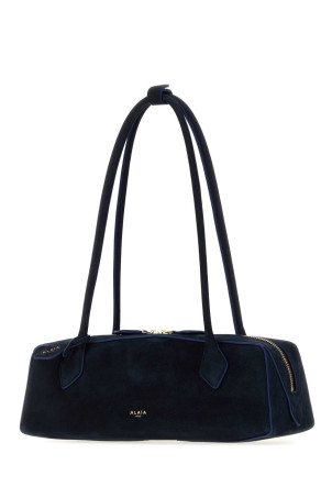 Midnight blue suede medium Le Teckel shoulder bag ALAIA (AA1S06033CA214)