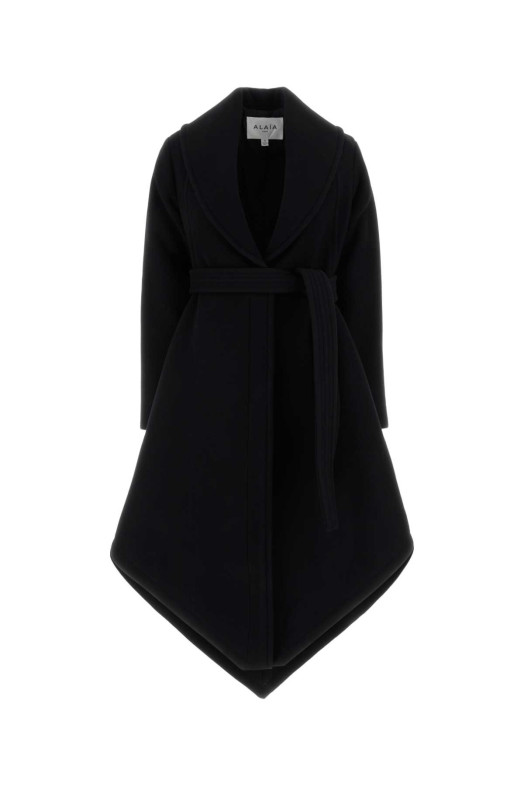 Black wool coat Black ALAIA (AA9M1241W141D)