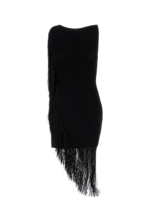 Black stretch viscosa blend dress ALAIA (AA9R3097K217D)