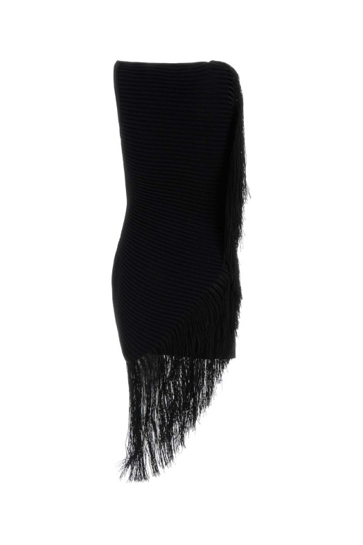 Black stretch viscosa blend dress ALAIA (AA9R3097K217D)