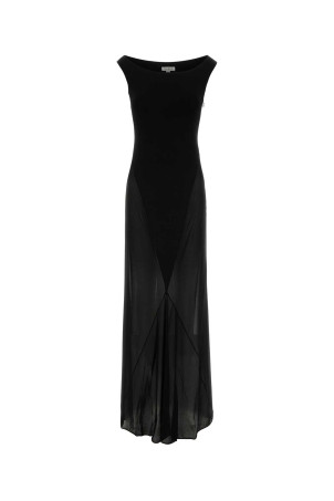 Black jersey long dress ALAIA (AA9R3260J132D)