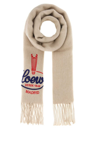 Beige alpaca blend scarf Beige LOEWE (FSF4SS1W10)