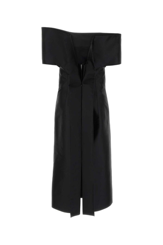 Черное платье из тафты JIL SANDER (J03CT0679J55111)
