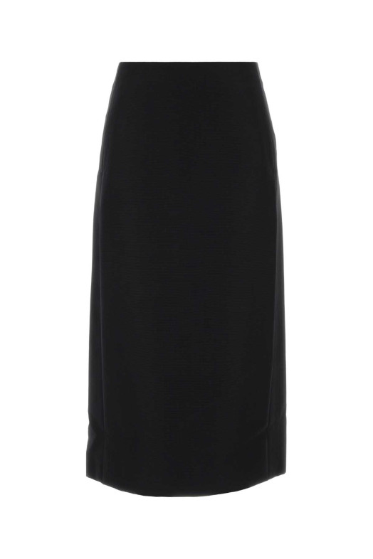 Чёрная юбка из шерстяной смеси JIL SANDER (J03MA0315J40405)