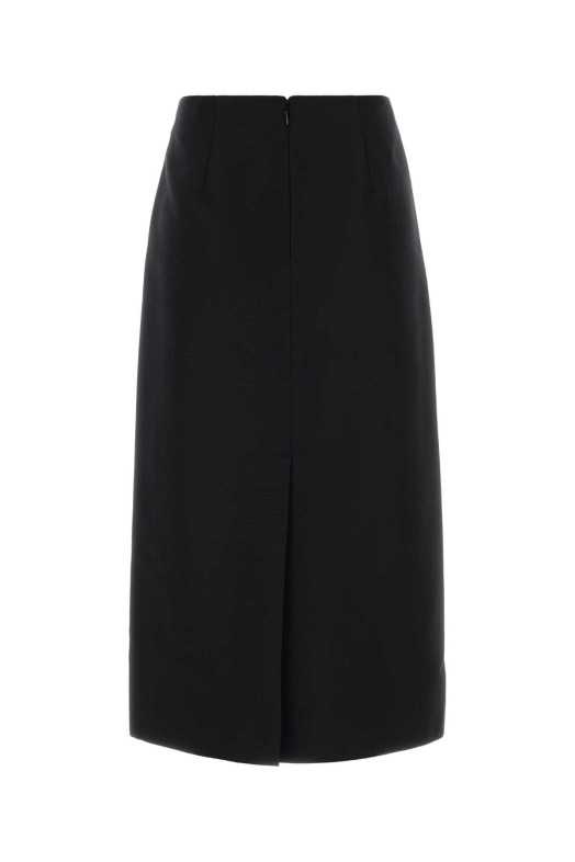 Чёрная юбка из шерстяной смеси JIL SANDER (J03MA0315J40405)