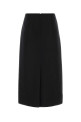 Чёрная юбка из шерстяной смеси JIL SANDER (J03MA0315J40405)