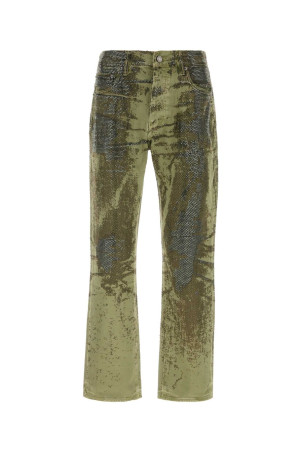 Printed denim jeans Green PURPLE DENIM (P011TLOG426)