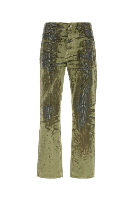 Джинсы из денима с принтом Green PURPLE DENIM (P011TLOG426)